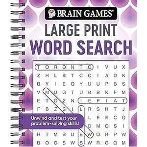 Brain Games - Large Print Word Search: Unwind And Test Your Problem-Solving